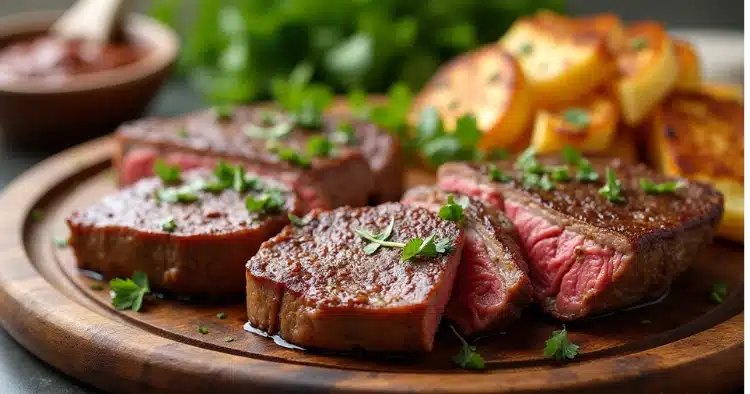 hin steak recipes with garlic butter, tacos, and sandwiches