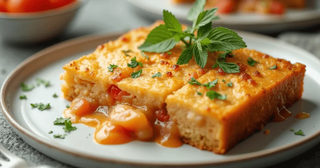 A moist and fluffy kefir sheet cake topped with a creamy frosting, served on a white plate, surrounded by baking ingredients like eggs, flour, and a bottle of kefir