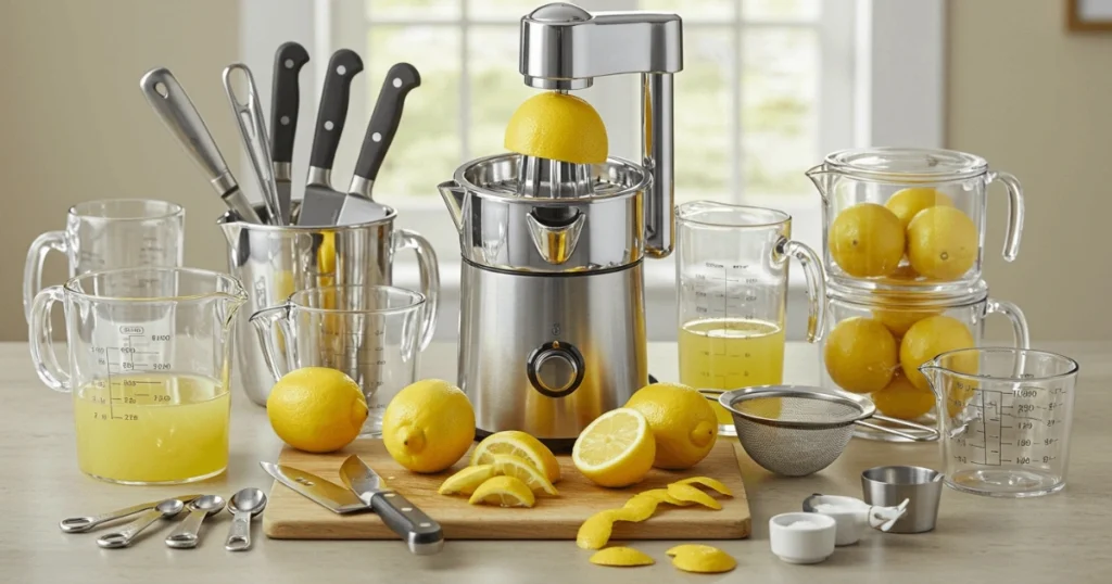 Essential Tools and Equipment for lemon juice 