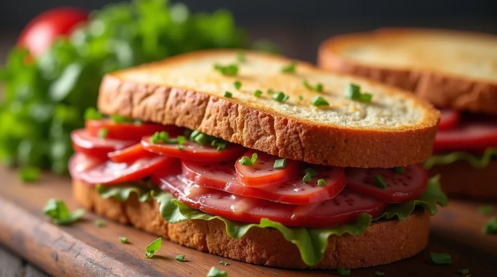 Gluten-free bread and low-carb bread options for sandwiches.