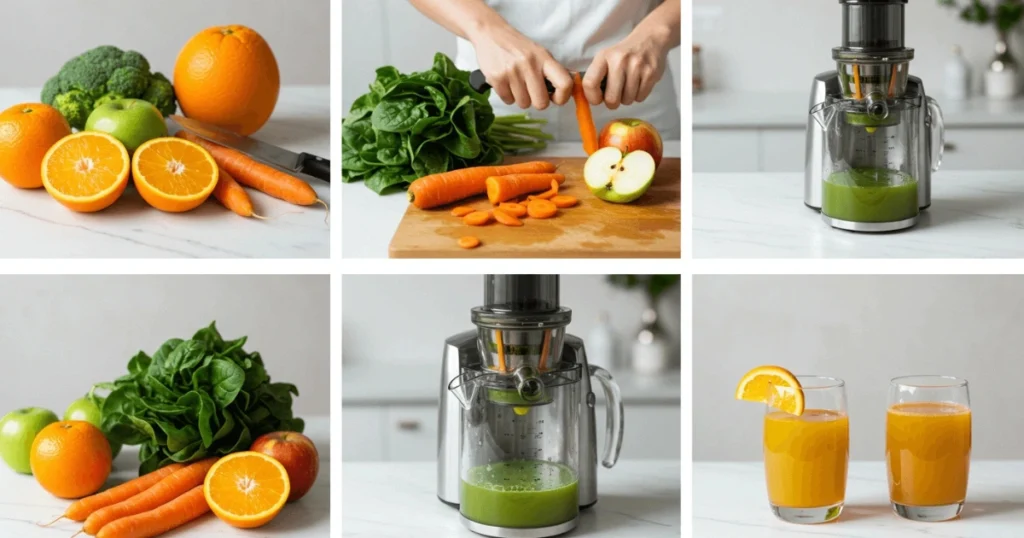  step by step juicing process 