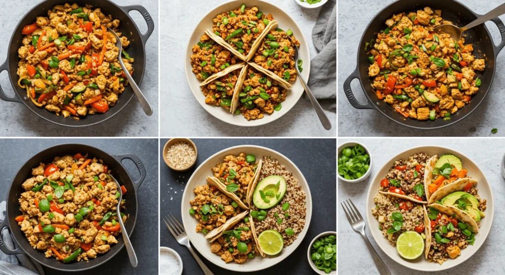 Healthy and flavorful ground chicken recipes for easy and nutritious meals.