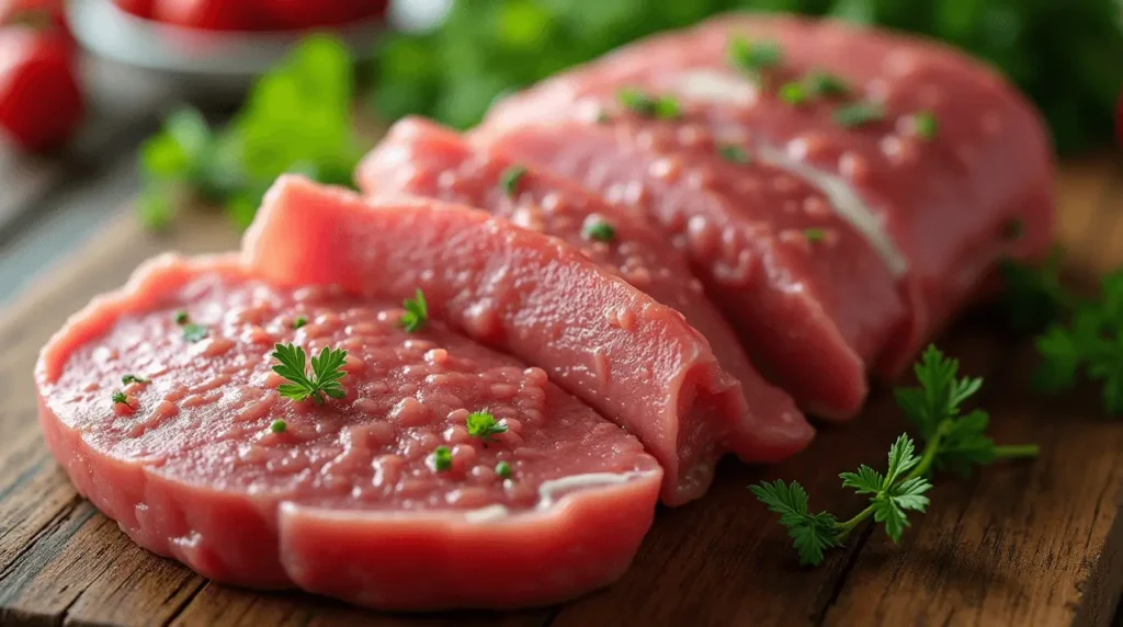 A variety of lunch meat slices including turkey, ham, and roast beef, showcasing different ways to use lunch meat in sandwiches, wraps, and salads