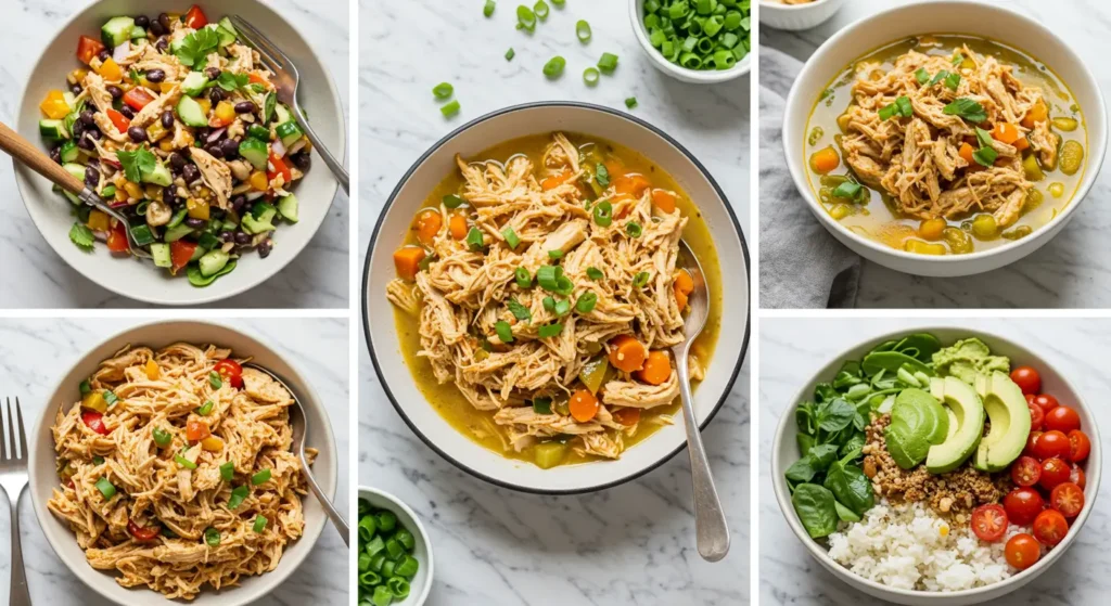 healthy shredded chicken recipes 